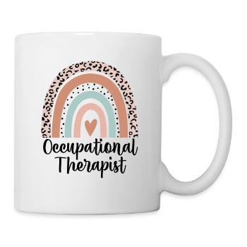 Ergothérapeute Rainbow Leopard Drôle de cadeau - Mug blanc - blanc - Droite