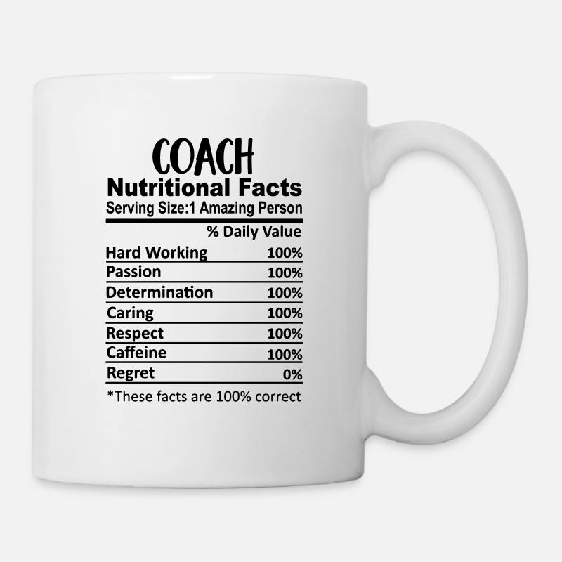 Coach Nutrition Facts Drôle - Mug blanc - blanc