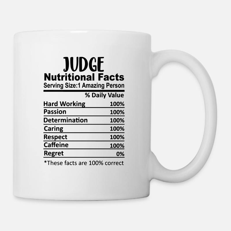 Richter Nährwertangaben lustig - Tasse - Weiß