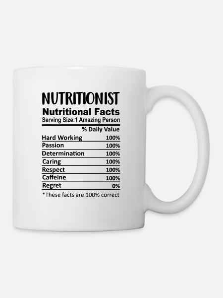 Nutritionniste Valeur nutritive Drôle - Mug blanc - blanc