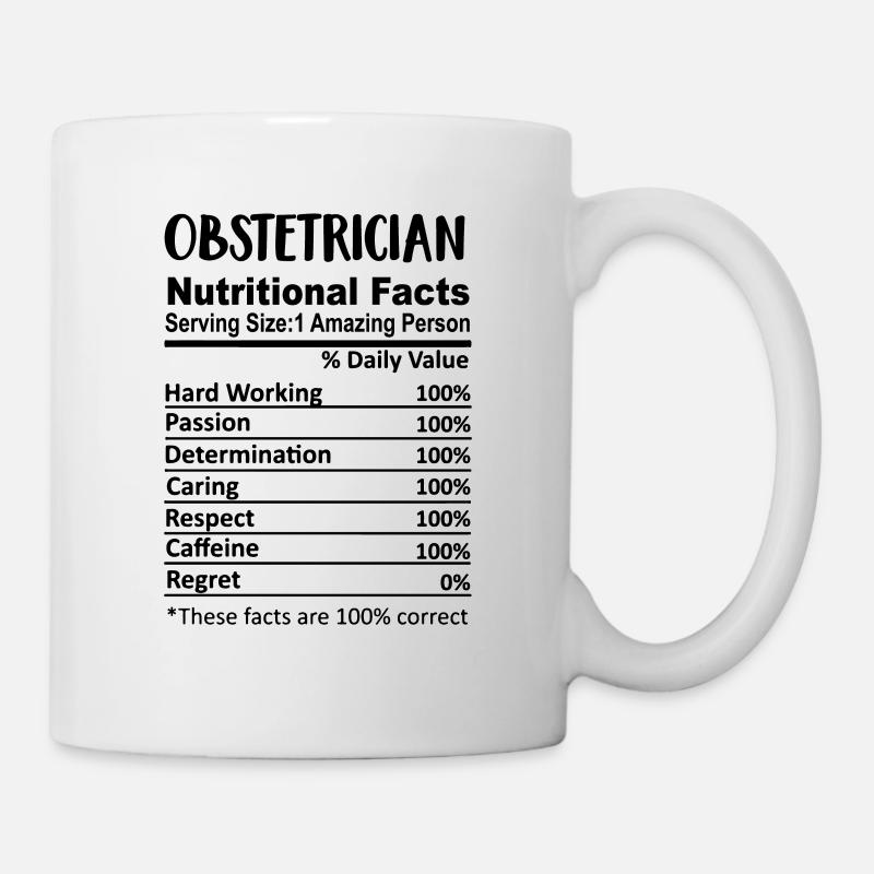 Obstétricien Valeur nutritive Drôle - Mug blanc - blanc