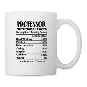 Professeur Nutrition Facts Drôle - Mug blanc - blanc - Droite