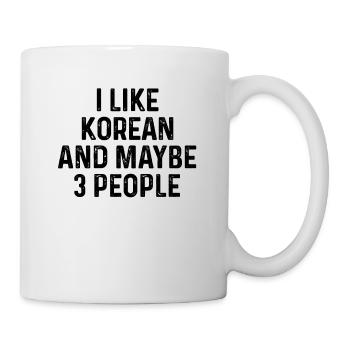 J’aime le coréen et peut-être 3 personnes Cat Lover Gift - Mug blanc - blanc - Droite