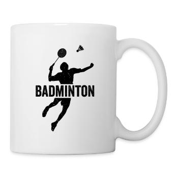 Badminton Graphic Badminton Player Shuttlecock - Tasse - Weiß - Rechts