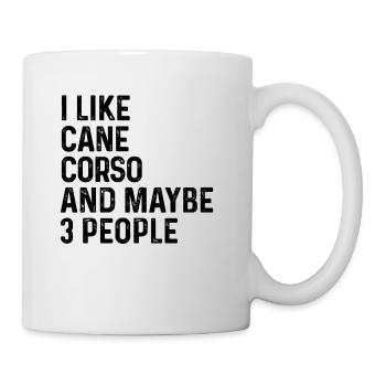 J’aime Cane Corso et peut-être 3 personnes amoureux des chiens - Mug blanc - blanc - Droite
