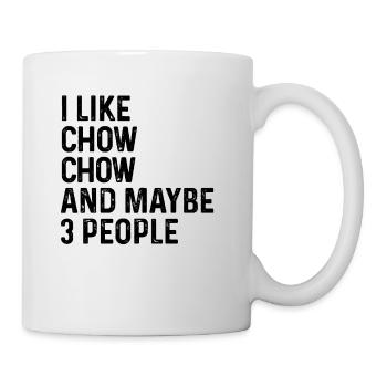 J’aime Chow Chow et peut-être 3 personnes amoureux des chiens - Mug blanc - blanc - Droite