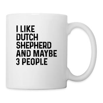 J’aime le berger hollandais et peut-être 3 personnes amoureux des chiens - Mug blanc - blanc - Droite