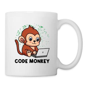 Code Monkey Programming Coder Computer Geek Develo - Tasse - Weiß - Rechts