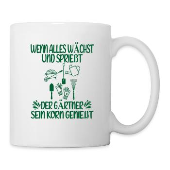 Gärtner Spruch Garten Humor Geschenkidee - Tasse - Weiß - Rechts