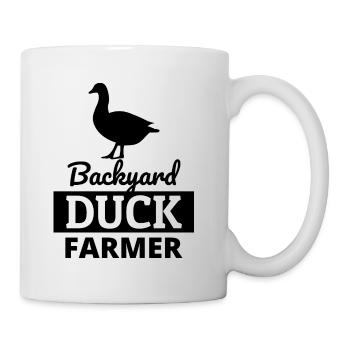Backyard Duck Farmer Animal Farming Farm Funny - Mug - white - Right