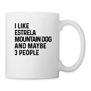 J'aime le chien de montagne d'Estrela et peut-être 3 personnes - Mug blanc - blanc - Droite