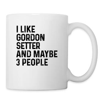 J’aime Gordon Setter et peut-être 3 personnes amoureux des chiens - Mug blanc - blanc - Droite
