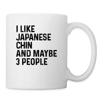 Ich mag japanisches Kinn und vielleicht 3 Personen Hundeliebhaber - Tasse - Weiß - Rechts