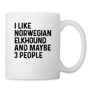 I Like Norwegian Elkhound And Maybe 3 People Dog - Mug - white - Right