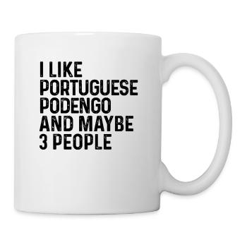 Ich mag portugiesischen Podengo und vielleicht 3 Personen Hund - Tasse - Weiß - Rechts