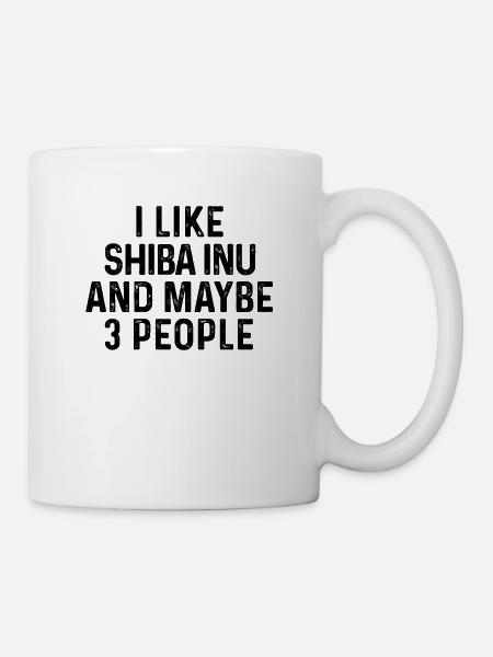 Ik hou van Shiba Inu en misschien 3 mensen hondenliefhebber - Mok - wit