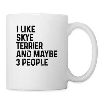 Ich mag Skye Terrier und vielleicht 3 Personen Hundeliebhaber - Tasse - Weiß - Rechts
