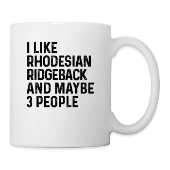 J’aime Rhodesian Ridgeback et peut-être 3 personnes Dog - Mug blanc - blanc - Droite