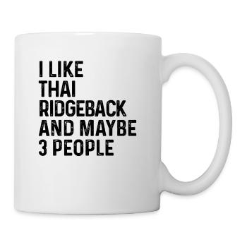 J’aime Thai Ridgeback et peut-être 3 personnes Dog Lover - Mug blanc - blanc - Droite