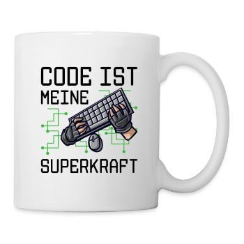Code Ist Meine Superkraft Software Entwickler Code - Tasse - Weiß - Rechts
