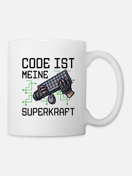 Code Ist Meine Superkraft Software Entwickler Code - Tasse - Weiß