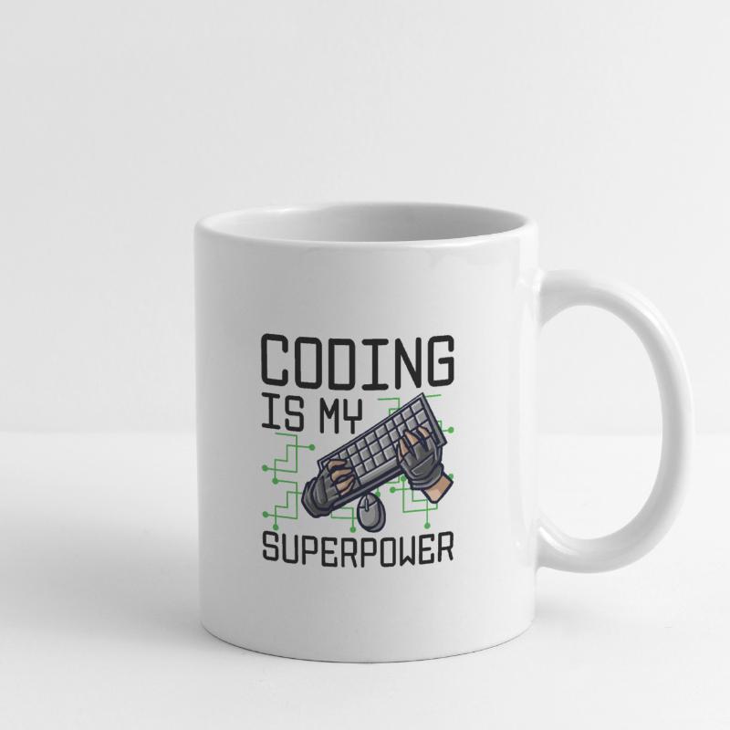 Coding Is My Superpower Programming Coder Computer Tasse