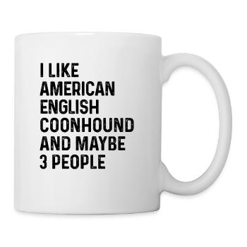 J’aime l’anglais américain Coonhound et peut-être 3 - Mug blanc - blanc - Droite