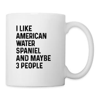 J’aime l’épagneul d’eau américain et peut-être 3 personnes - Mug blanc - blanc - Droite