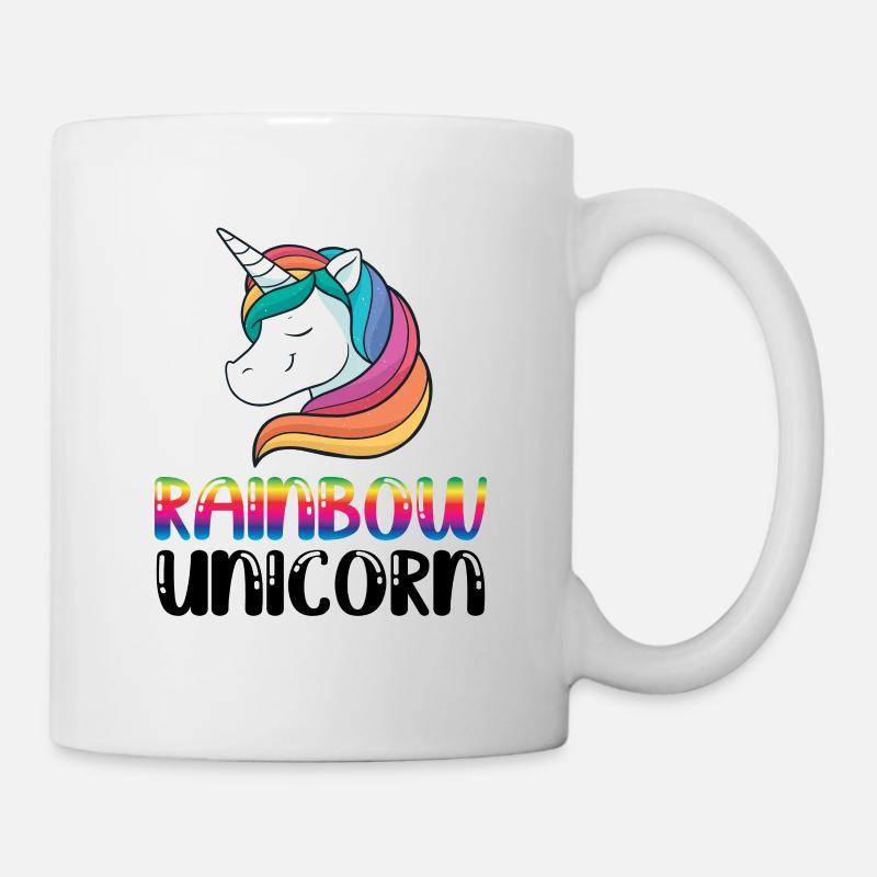 Rainbow Unicorn Bisexual Transgender Pride Rainbow - Tasse - Weiß