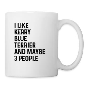 Ich mag Kerry Blue Terrier und vielleicht 3 Personen Hund - Tasse - Weiß - Rechts