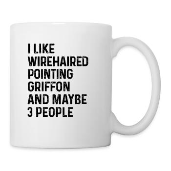 J’aime le griffon pointant à poil de fil et peut-être 3 - Mug blanc - blanc - Droite