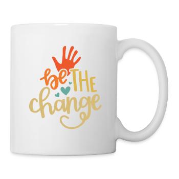 Be The Change Gay Pride Lgbtq Rainbow Transgender - Tasse - Weiß - Rechts