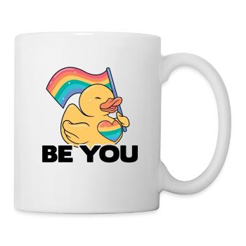 Be You Gay Pride Lgbtq Rainbow Transgender Bisexua - Tasse - Weiß - Rechts