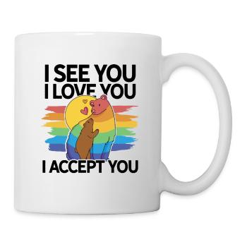 I See You I Love You I Accept You Gay Pride Lesbia - Tasse - Weiß - Rechts