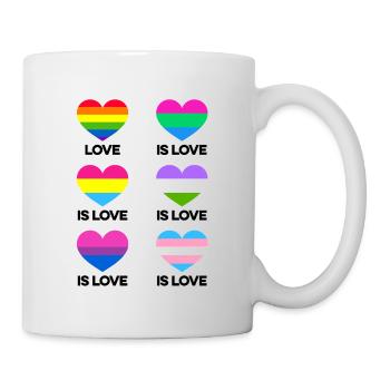 Love Is Love Transgender Diversity Rainbow Gay Lov - Tasse - Weiß - Rechts