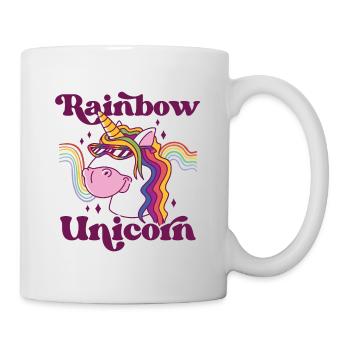 Rainbow Unicorn Bisexual Transgender Pride Rainbow - Tasse - Weiß - Rechts