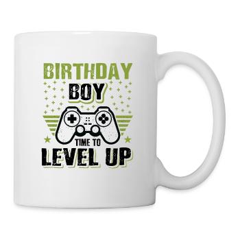 Birthday Boy Time To Level Up Video Games Online G - Tasse - Weiß - Rechts