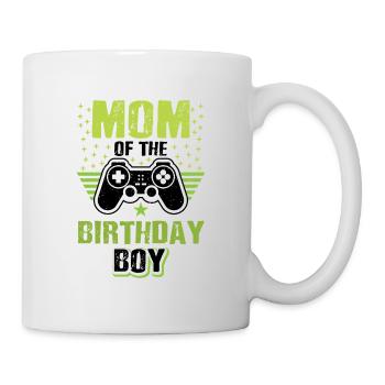 Mom Of The Birthday Boy Video Game Player Gaming N - Tasse - Weiß - Rechts