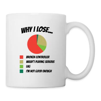 Why I Lose Reasons Video Game Player Gamer Gaming - Tasse - Weiß - Rechts