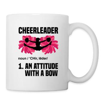 Cheerleader An Attitude With A Bow Cheerleading Gy - Tasse - Weiß - Rechts
