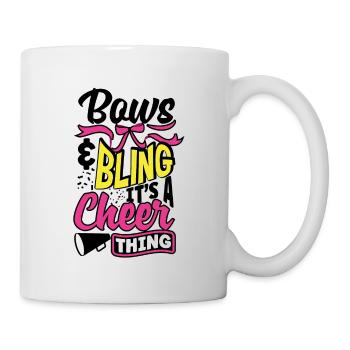 Bows Bling It's A Cheer Thing Cheerleading Cheerle - Tasse - Weiß - Rechts
