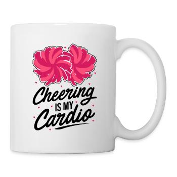 Cheering Is My Cardio Cheerleading Cheerleader Gym - Tasse - Weiß - Rechts