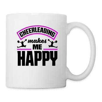 Cheerleading Makes Me Happy Cheerleader Gymnast Ch - Tasse - Weiß - Rechts