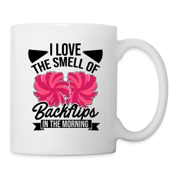 I Love The Smell Of Backflip In The Morning Gymnas - Tasse - Weiß - Rechts