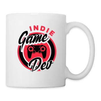 Indie Game Dev Video Game Player Gaming Gamer Nerd - Tasse - Weiß - Rechts