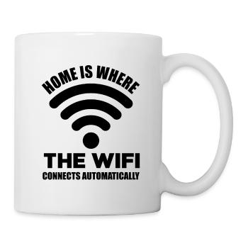 Home Is Where The Wifi Connects Automatically Vide - Tasse - Weiß - Rechts