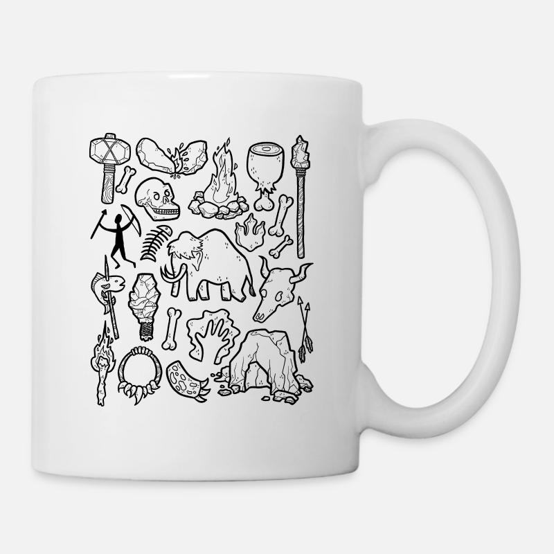 Steinzeit - Tasse - Weiß