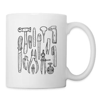 Goldschmied Werkzeug - Tasse - Weiß - Rechts