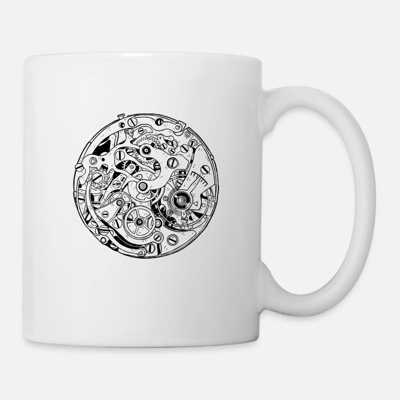 Mécanique de l’horloge de mouvement - Mug blanc - blanc