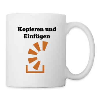 Kopieren Und Einfügen Programmierer Entwickler Cod - Tasse - Weiß - Rechts